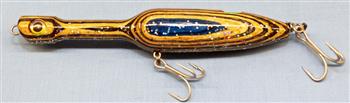 Fishing Lure - 7 1/2"  - Blue / Tan Hardwoods - Only $21.99 - Lure #107